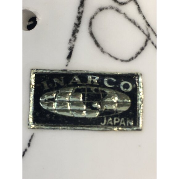 Vtg Inarco Japan Pedestal Planter Vase Cherub Holding Bowl White E-786/Q 7'' - Picture 10 of 10